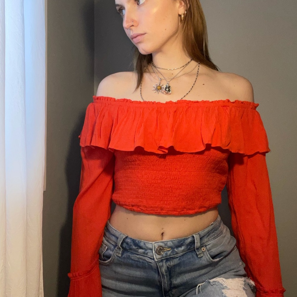 orange boho top🧡 - Picture 4 of 4